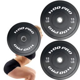 [A000012162] ​Par de bumpers rígidos 15 lb Wod Pro