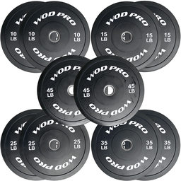 [A000012459] ​Set 260 libras bumpers rígidos Wod Pro