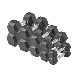 [A000014848] Set 210 Libras de mancuernas hexagonales de 5 a 30 libras Wod Pro