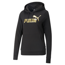 Sudadera hoodie Puma Essentials+ Metallic Logo para mujer