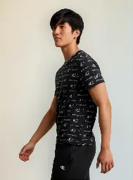 Playera Champion Classic Logo AOP para hombre