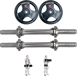 [A000026637] Par de Manerales Rectos Wod Pro para Discos Estándar 1"