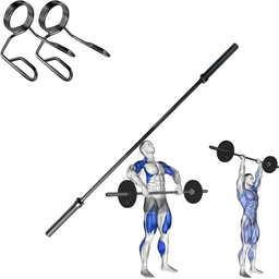 Barra Olímpica con Rodamientos Sellada IronFit 20 kg 2.2 m 1200 lb