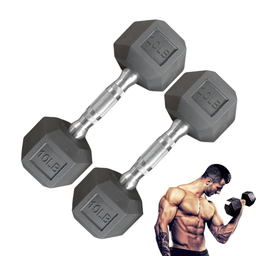 [A000027681] Par de Mancuernas Hexagonales IronFit 10 Lbs