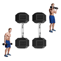 [A000027687] Par de Mancuernas Hexagonales IronFit 35 Lbs