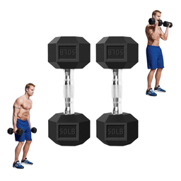 [A000027690] Par de Mancuernas Hexagonales IronFit 50 Lbs