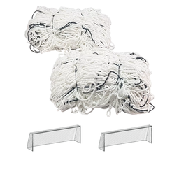 Par de redes de fútbol soccer RDR 832 No.15 hilo natural